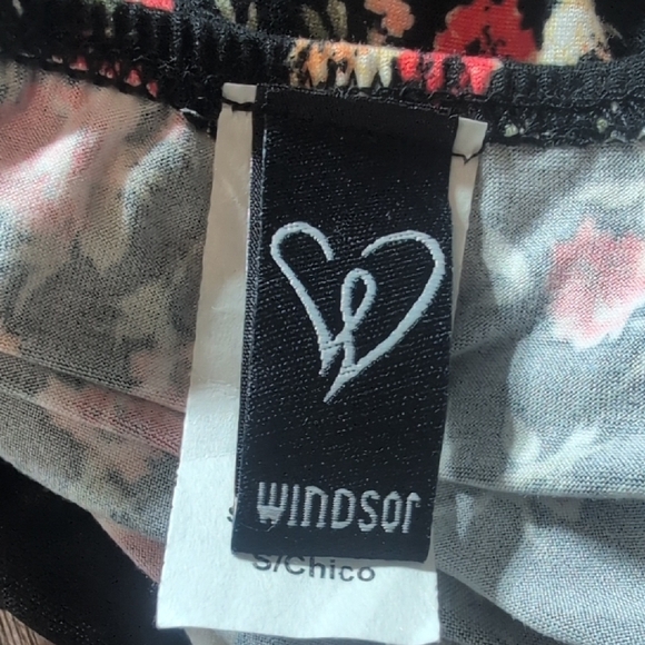 Windsor Black and Pink Floral Mini Dress - Picture 6 of 7